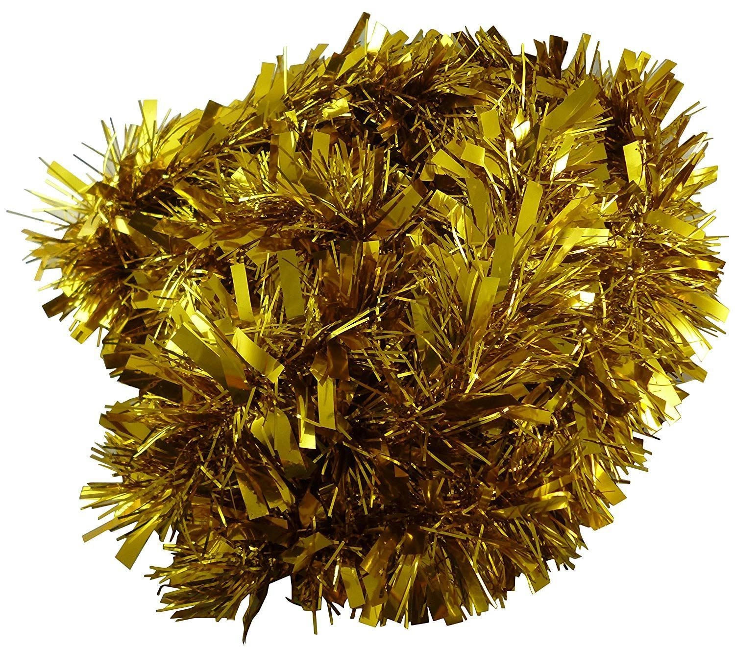 96 x Gold Thick Chunky Luxury Christmas Tree Tinsel Garland Home Xmas Decoration