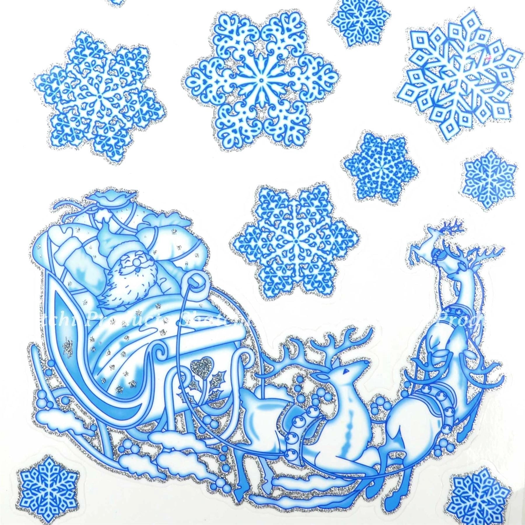 Snowfall Stickers 4 Sheets 46 Assorted Windows Wall Glass Xmas Home Decoration