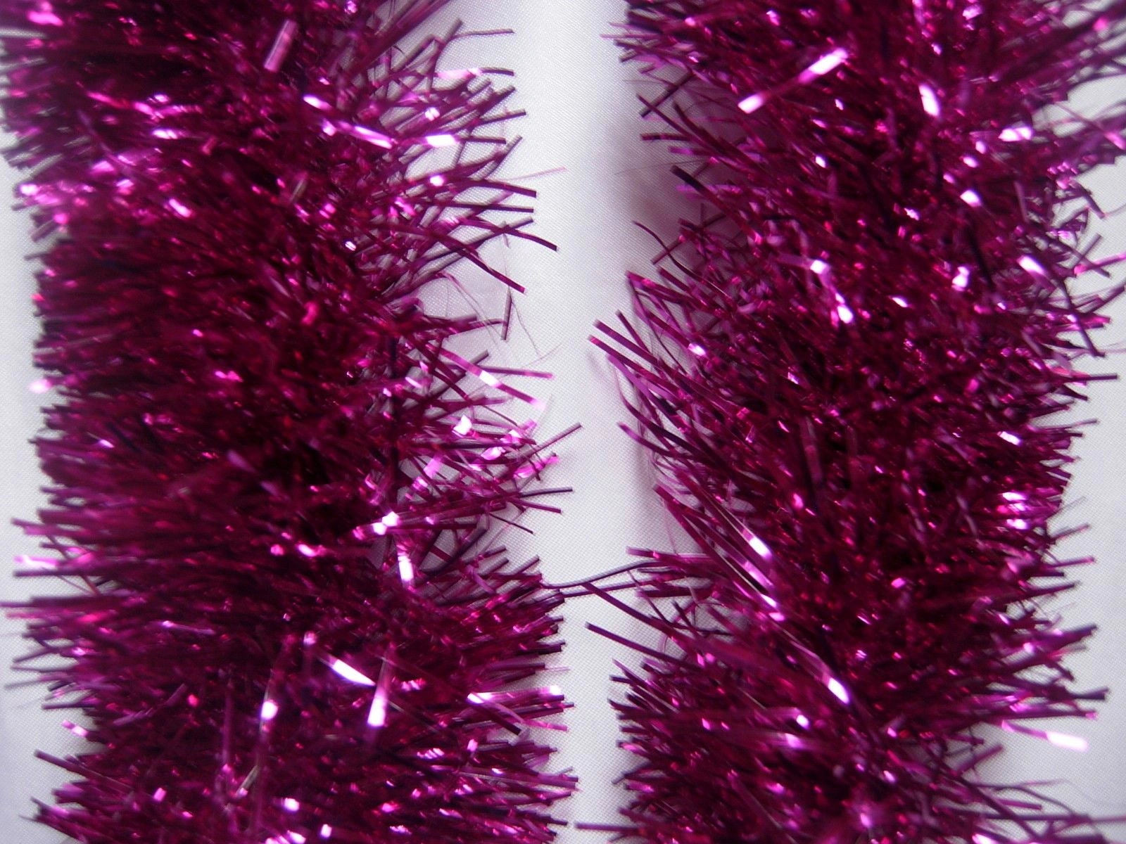 HOT PINK Thick Chunky Luxury Christmas Tree Tinsel Garland Decoration Xmas 2m