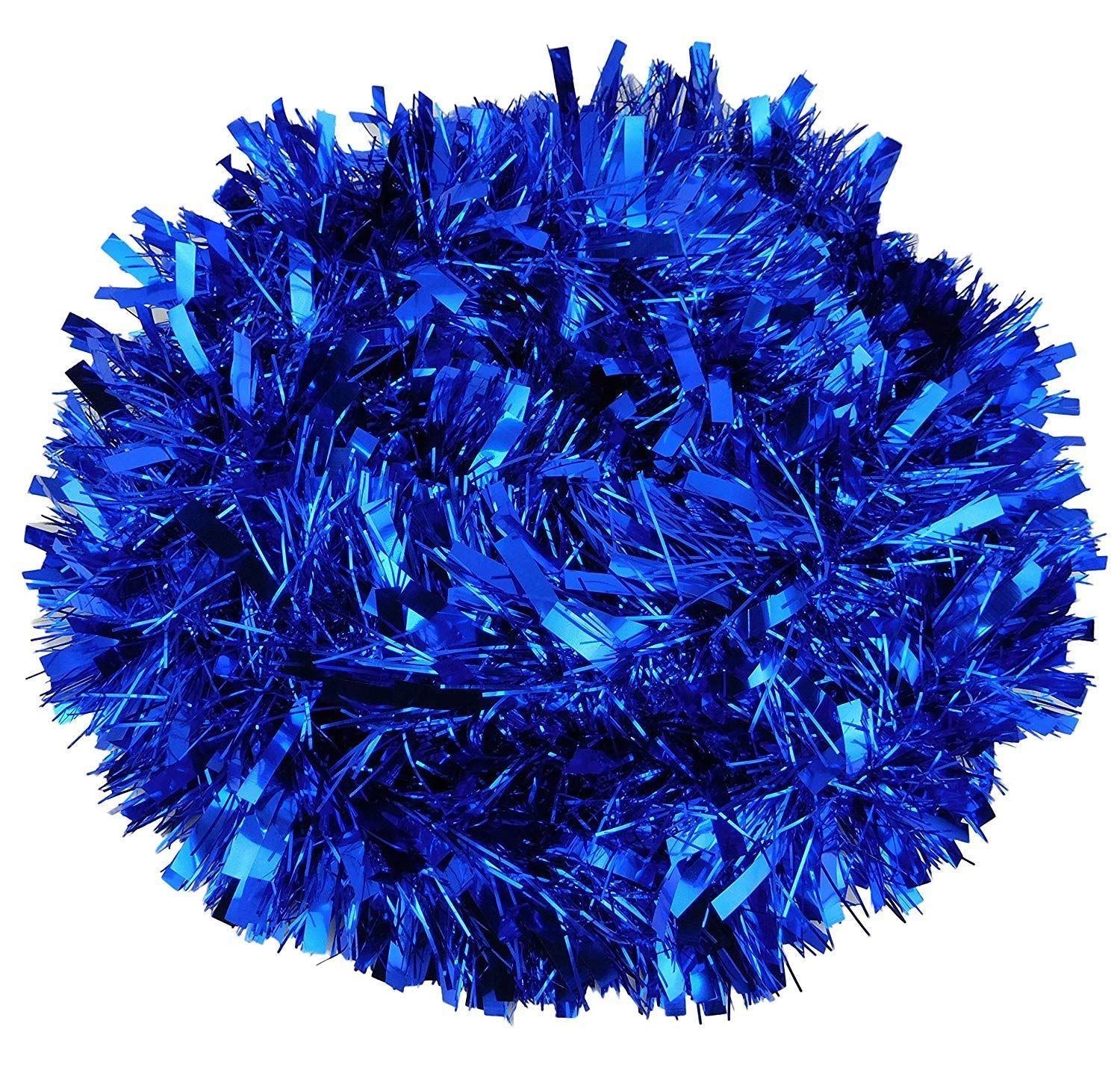 Blue Thick Chunky Luxury Christmas Tree Tinsel Garland Decoration Xmas 4pcs