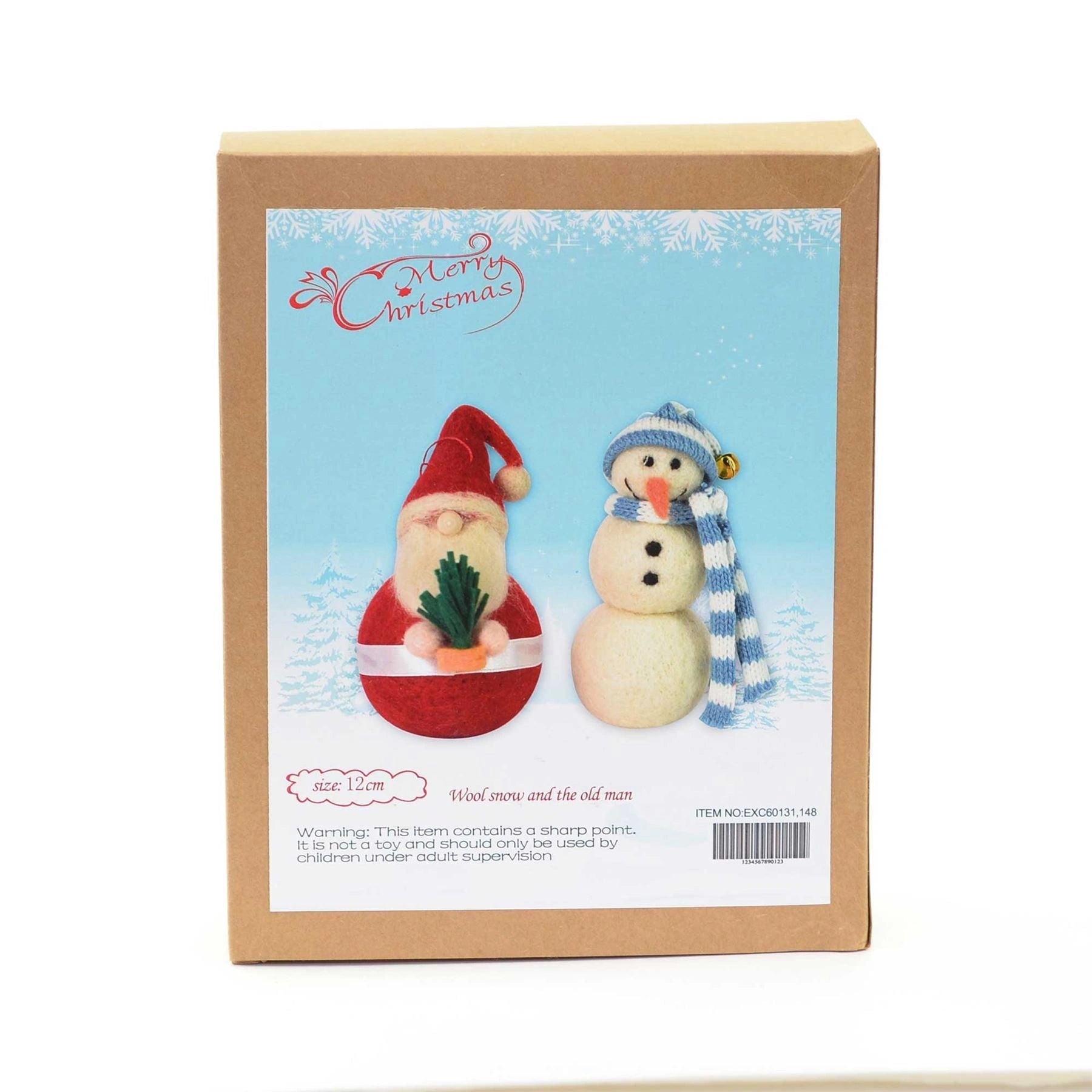 Christmas Diy Kit Novelty Xmas Gifts Craft - Wool Snow & The Old Man
