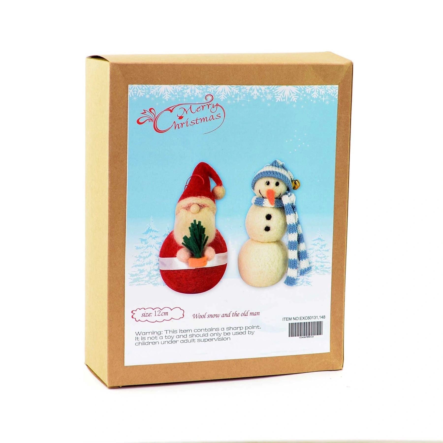 Christmas Diy Kit Novelty Xmas Gifts Craft - Wool Snow & The Old Man