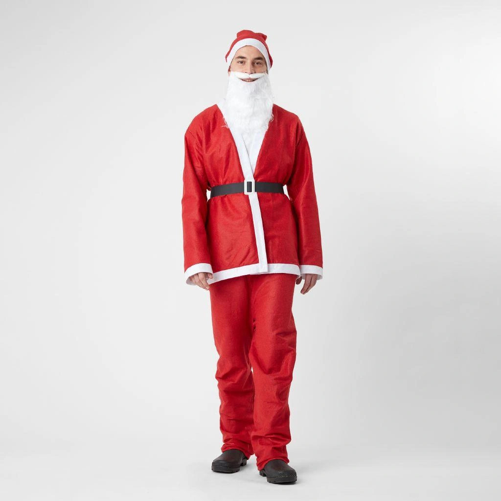 Adult Men's Santa Claus Costume Father Christmas Fancy Dress Budget Outfit Suit