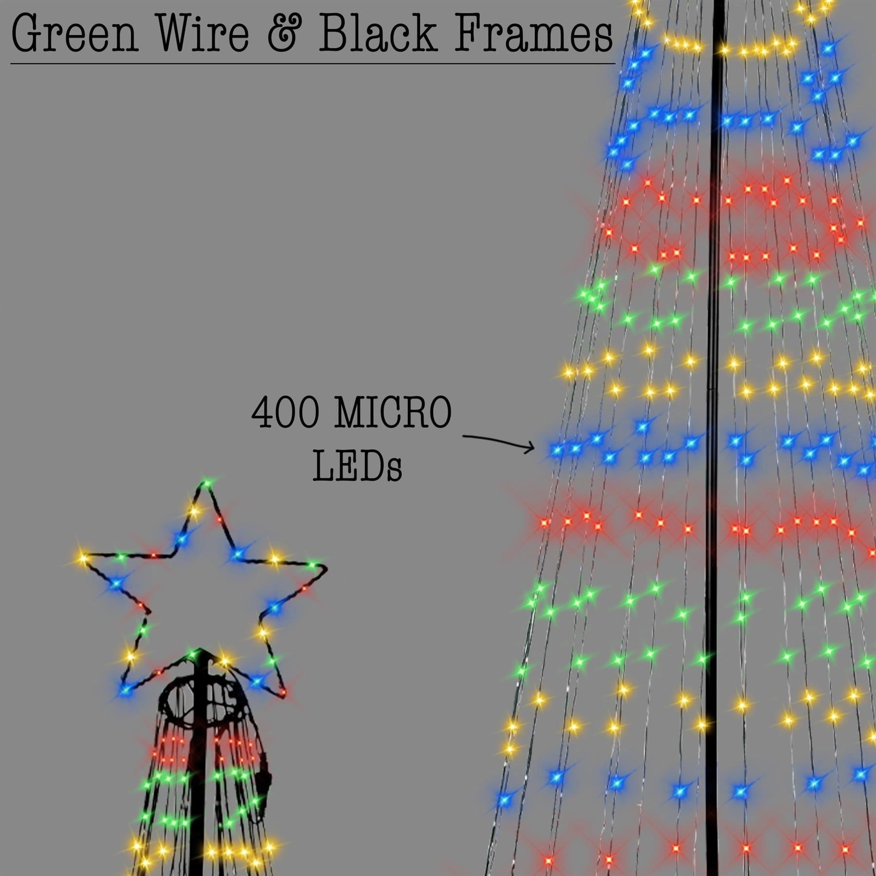 2.1M Outdoor Maypole Christmas Tree Mc 400 Leds