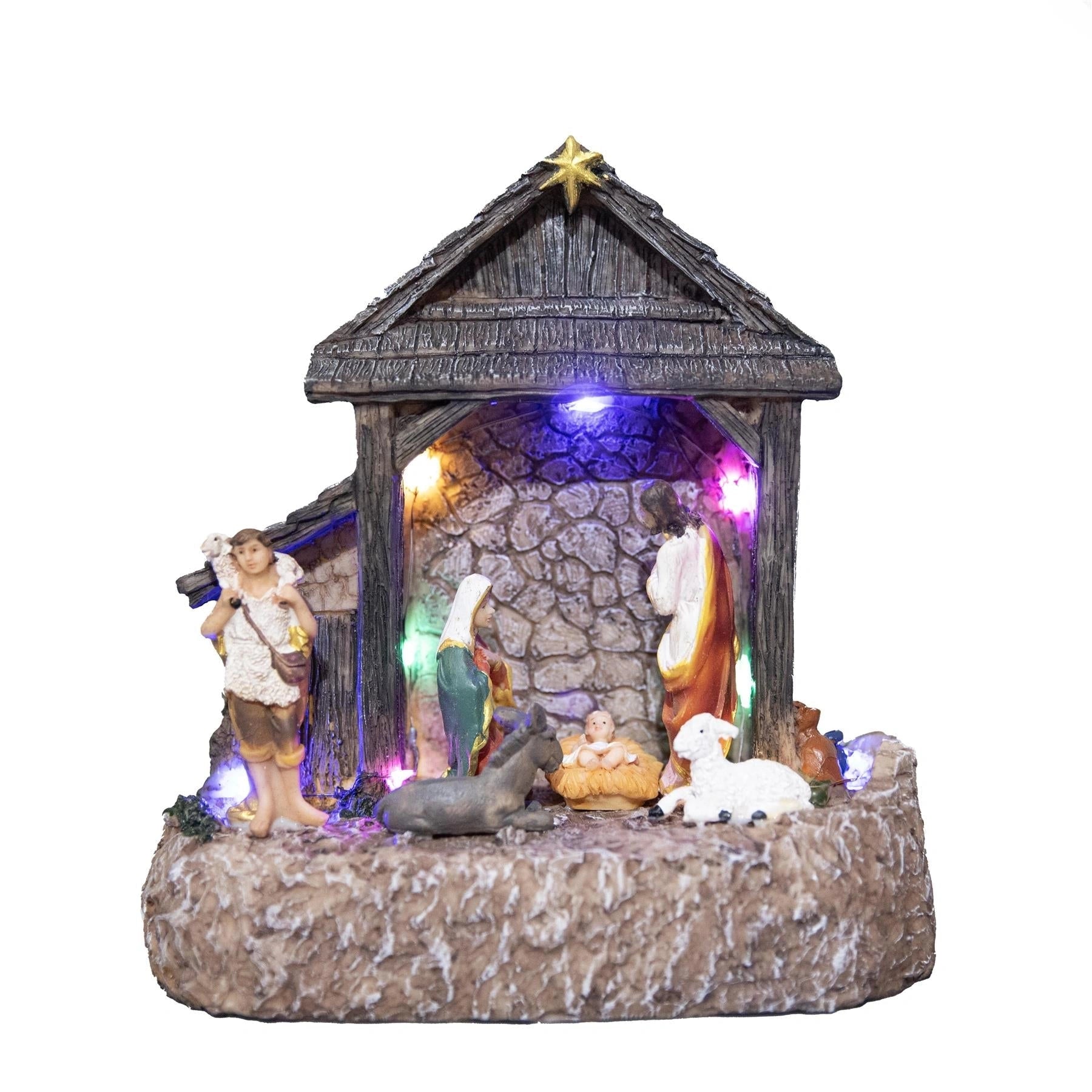 Christmas Led Home Nativity Set Xmas Home Decoration With Lights