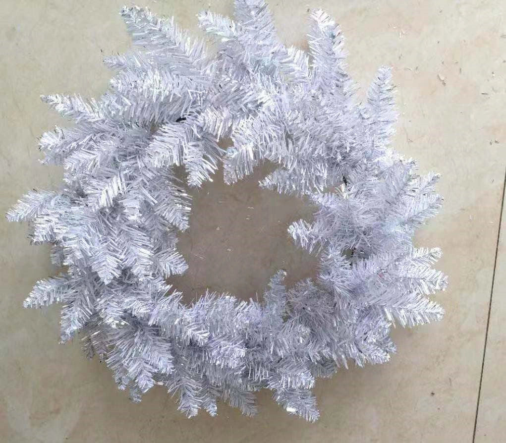 White Christmas Wreath Bushy Pine Artificial Home Wall Door XMAS Decorations UK