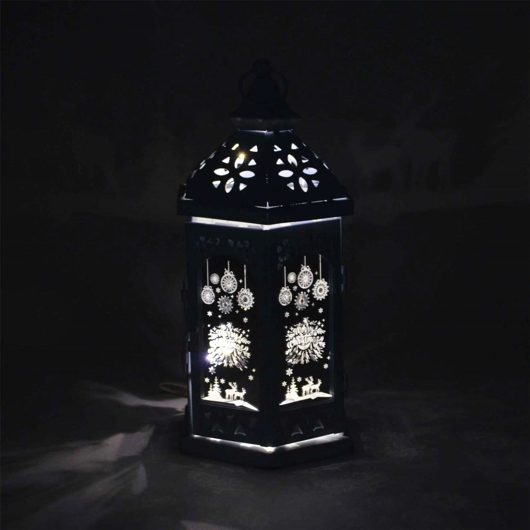 Christmas LED Lamp Lantern Indoor USB Battery Xmas Decorative Light