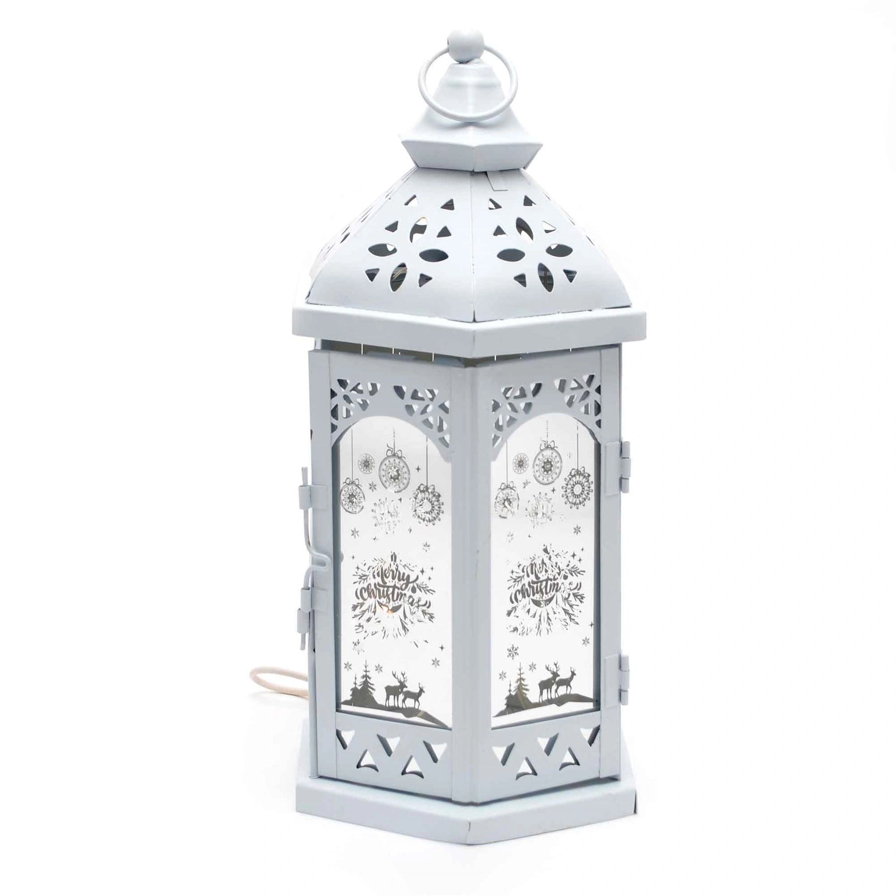 Christmas LED Lamp Lantern Indoor USB Battery Xmas Decorative Light