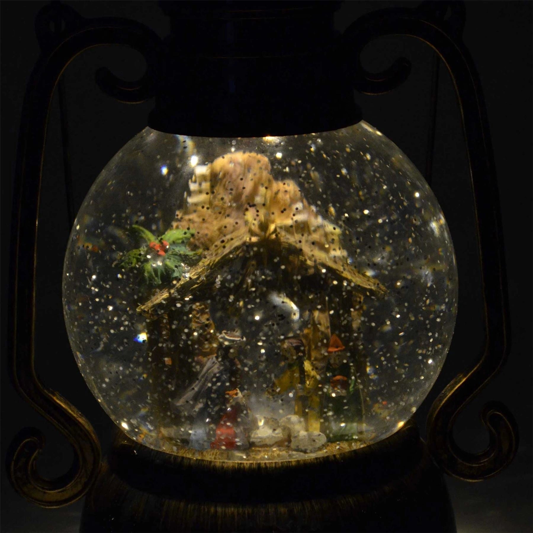 10.75in Nativity Christmas LED Lantern Musical Xmas Nativity Party Decoration