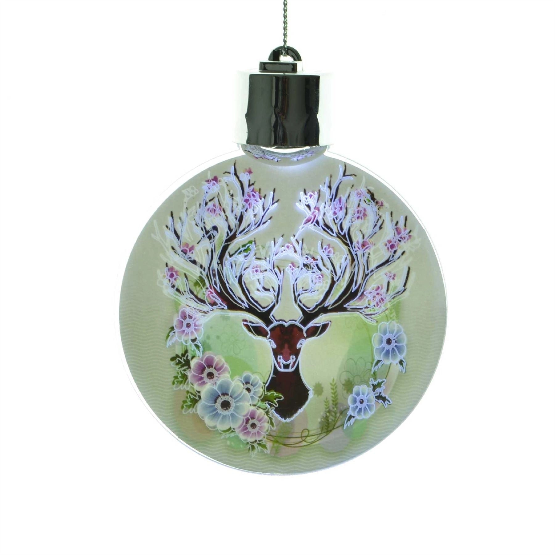 3D Reindeer LED Christmas Tree Hanging Decoration Ornaments Xmas Gifts