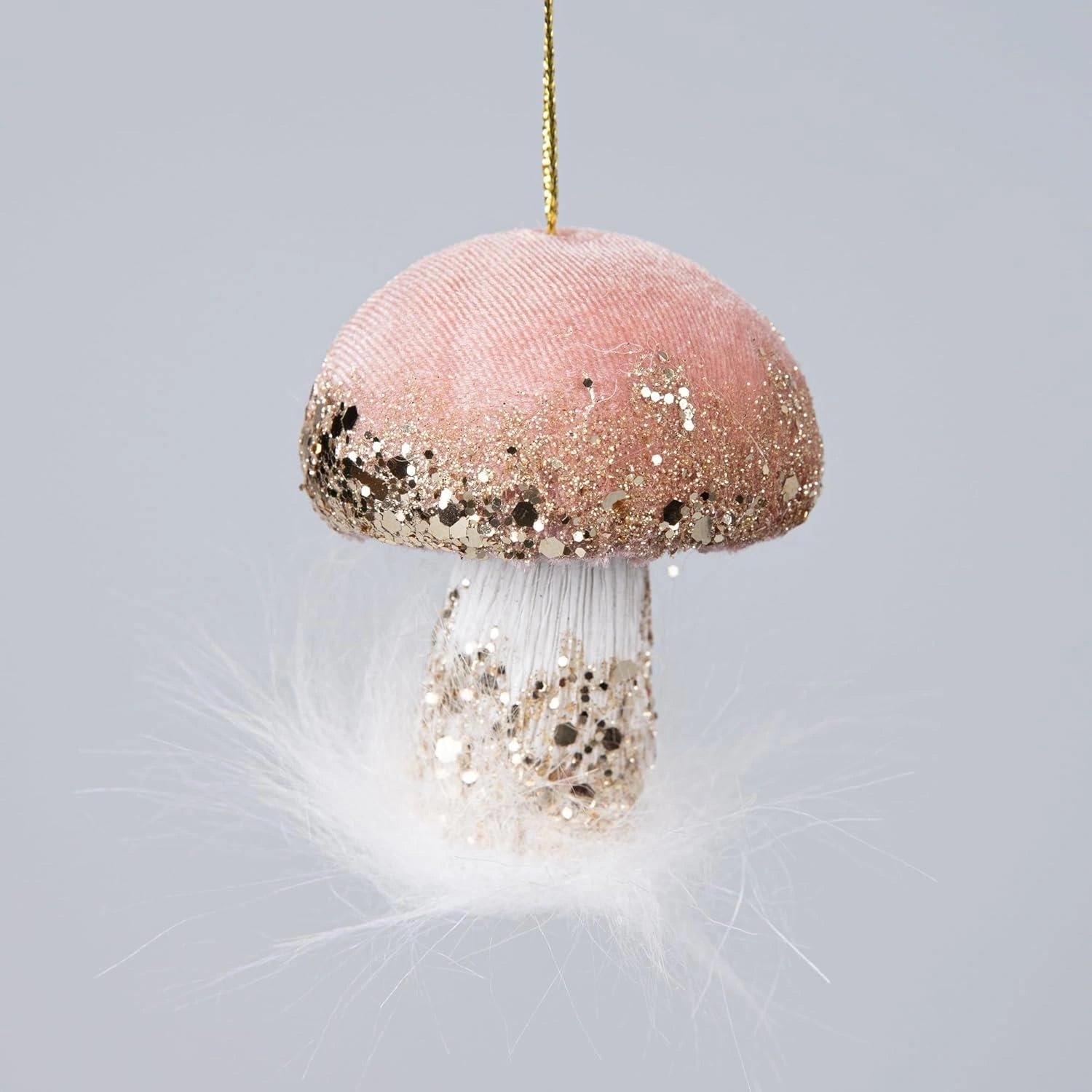 Pink Mushroom  6X7Cm - 3Pcs Christmas Hanging Decorations