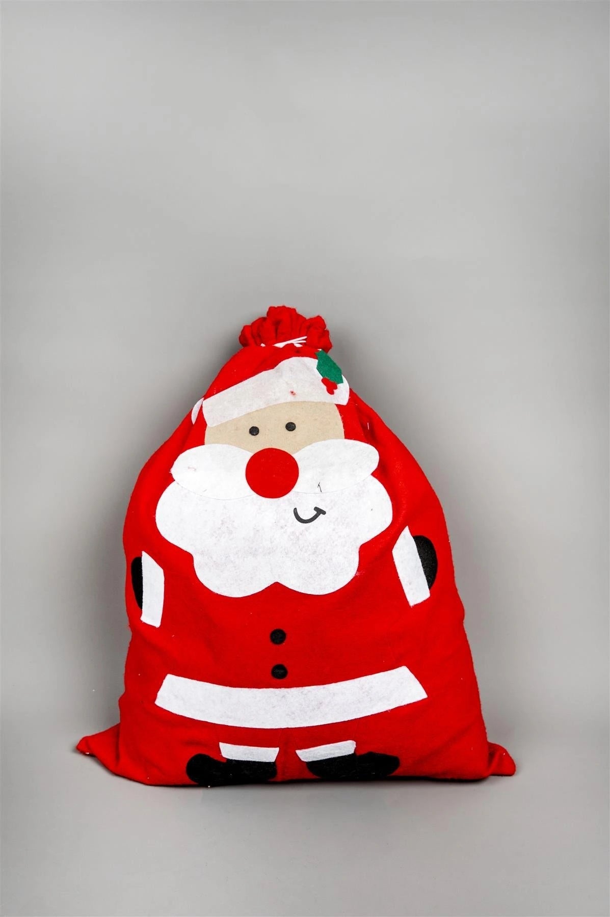 60cm x 50cm Large Red Felt Father Christmas Santa Claus Sack Xmas Present Gift