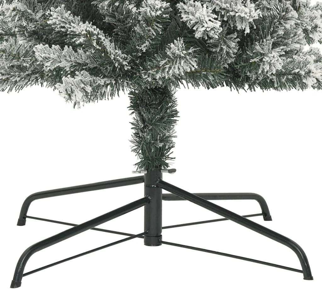 Snow Flocked Christmas Tree Arch Door Decorations Outdoor Xmas Tree Garland 2.4M