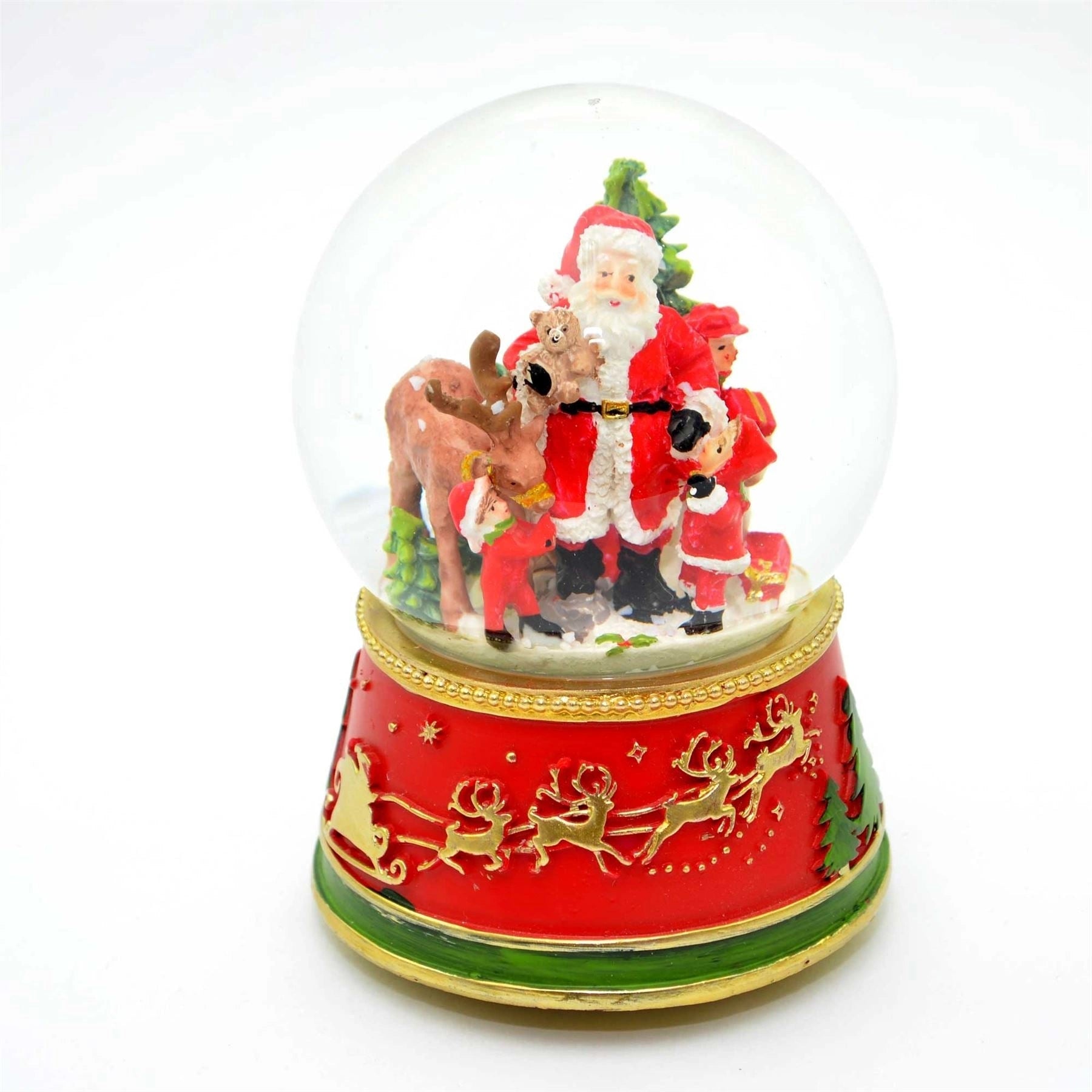 Christmas Snow Globes Musical Santa & Kids Sclupture Snowflakes Xmas Decorations