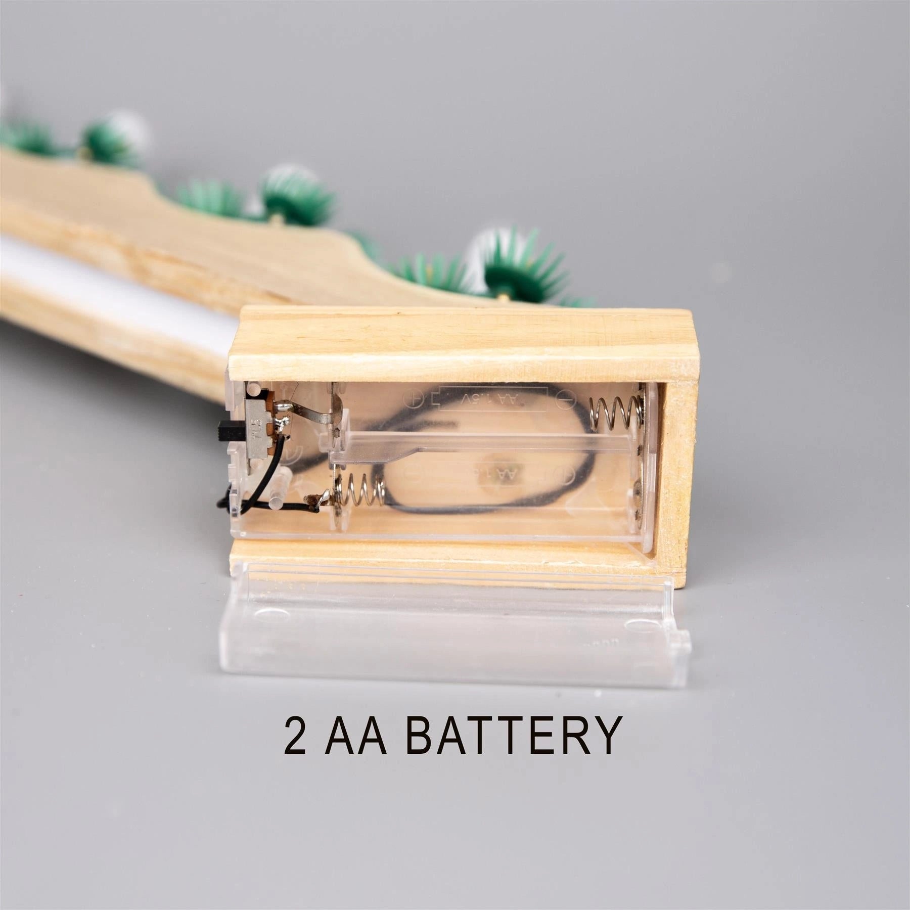 Christmas Decor Window Home Wooden LED Candle Bridge Natural Warm Lights