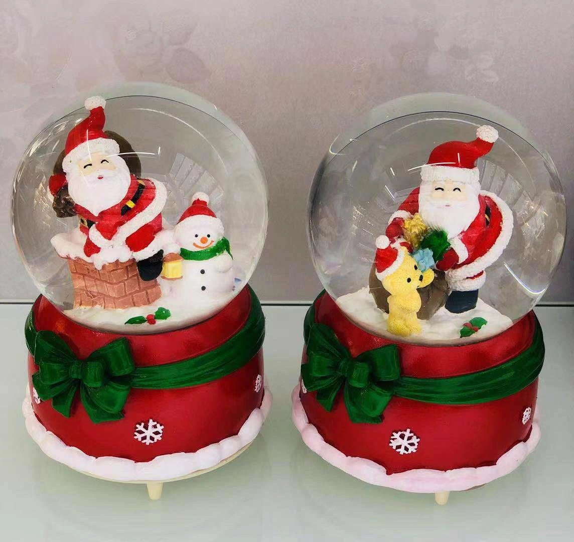 Christmas Santa Snow Globe Nativity Glitter Xmas Gifts Mantel Table Decorations