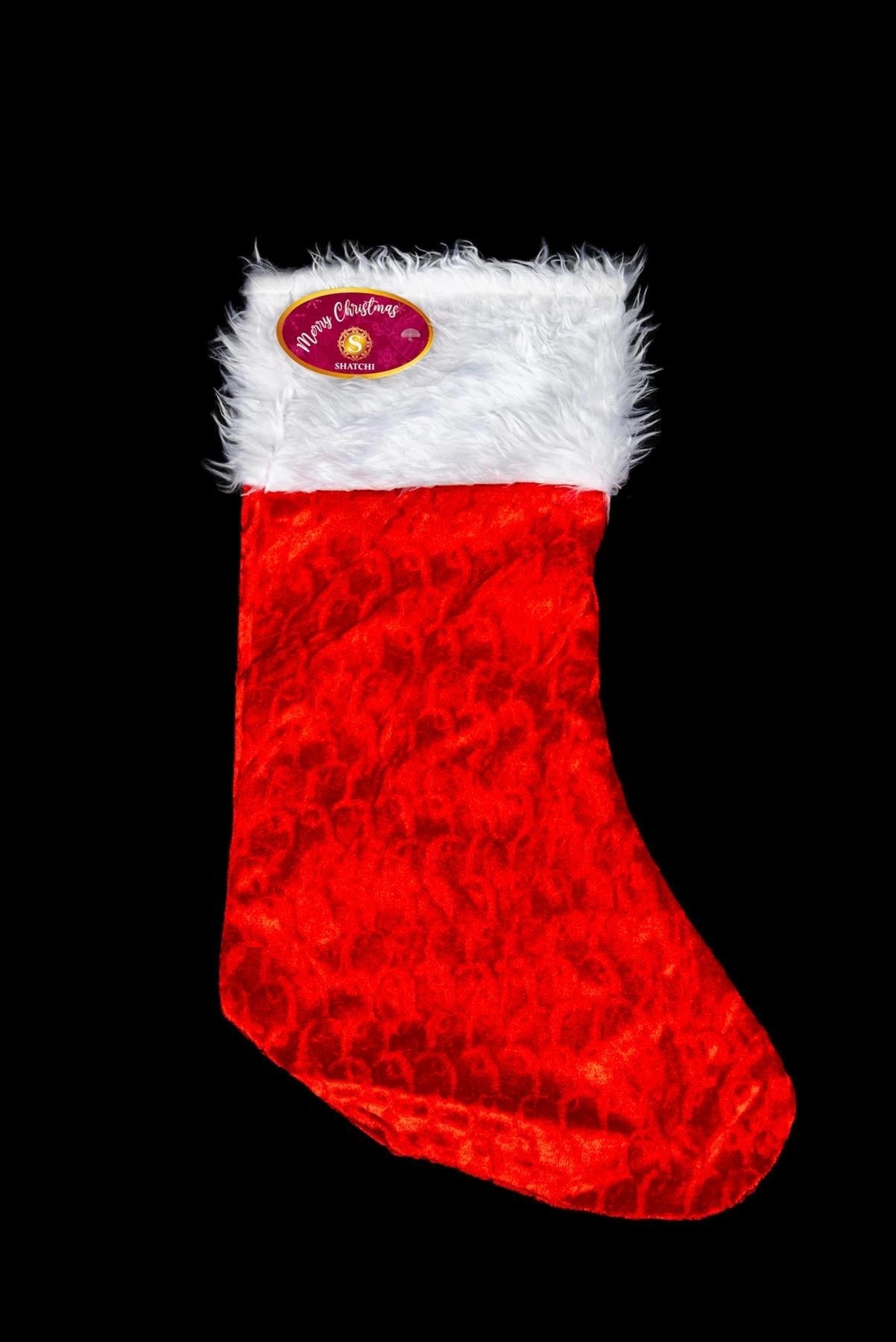 5 Santa Stocking Father Christmas Sack Kids Gift Bags Xmas Present Hanging Decor