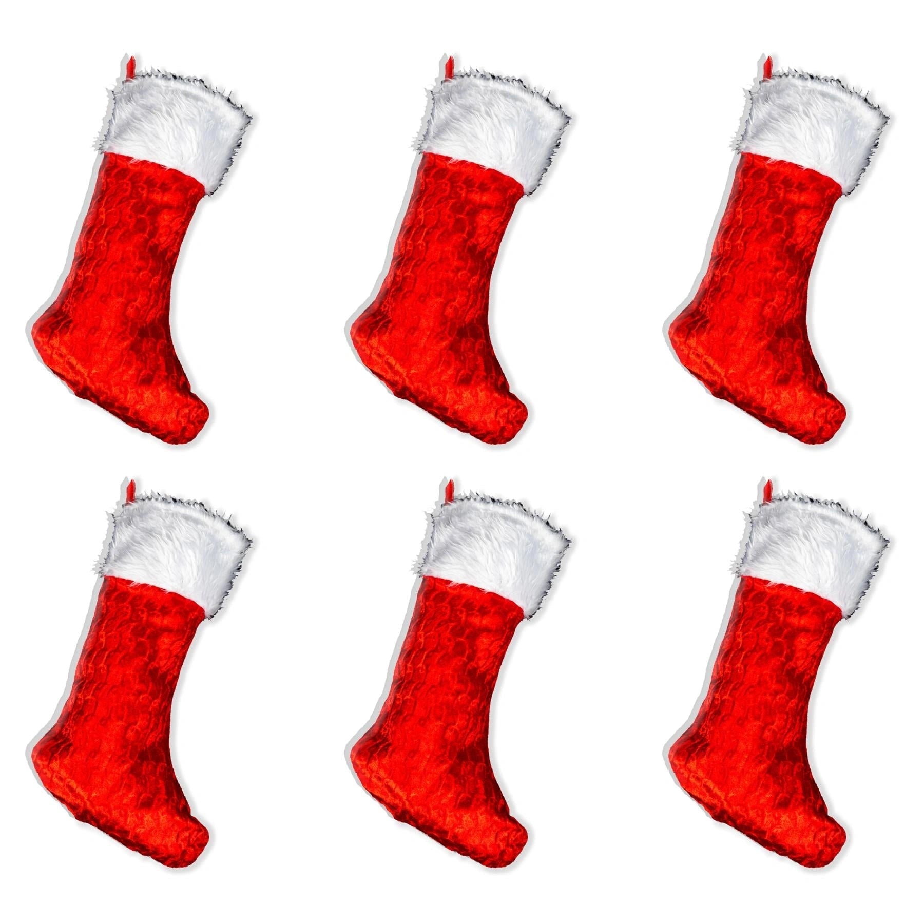 5 Santa Stocking Father Christmas Sack Kids Gift Bags Xmas Present Hanging Decor