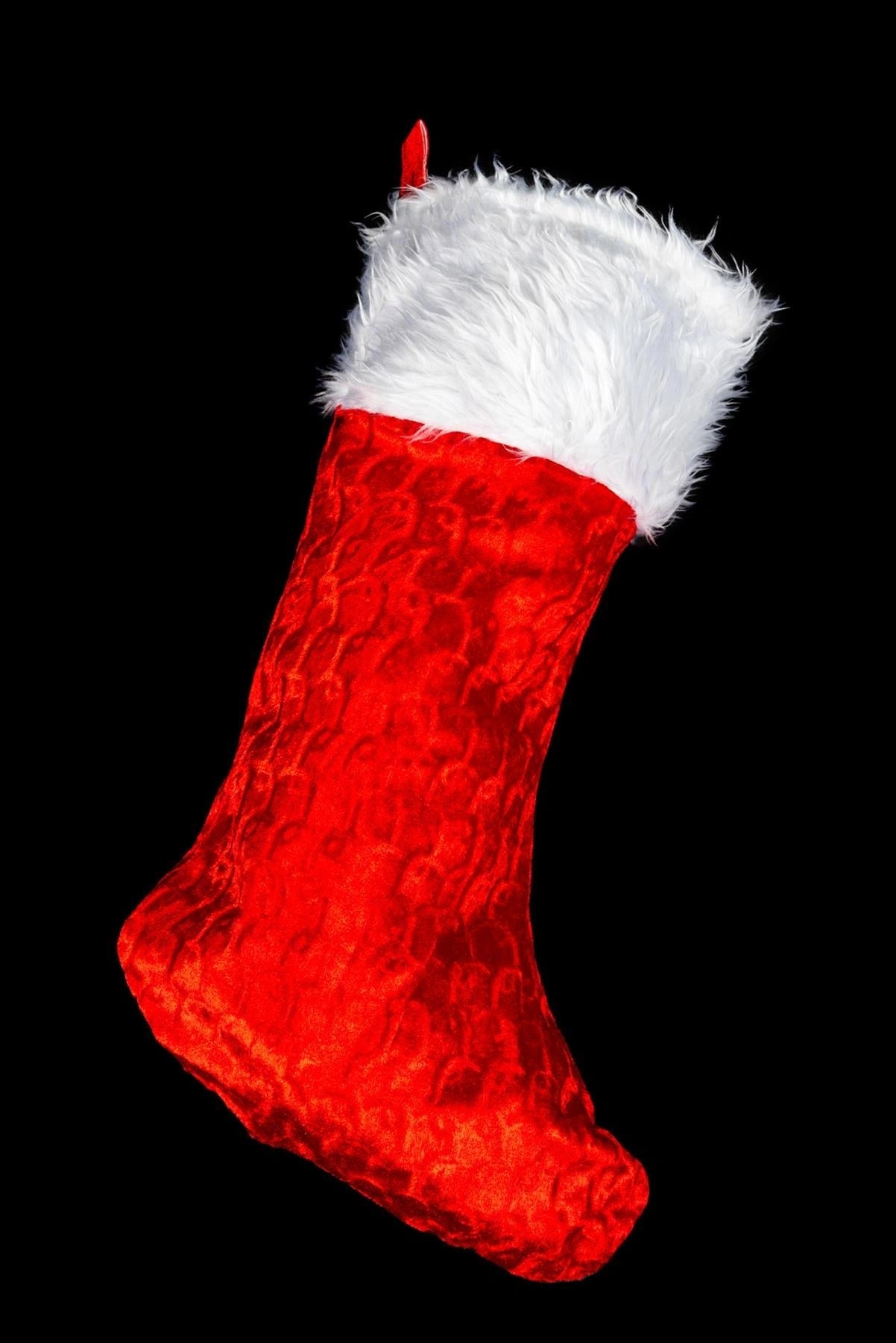 5 Santa Stocking Father Christmas Sack Kids Gift Bags Xmas Present Hanging Decor