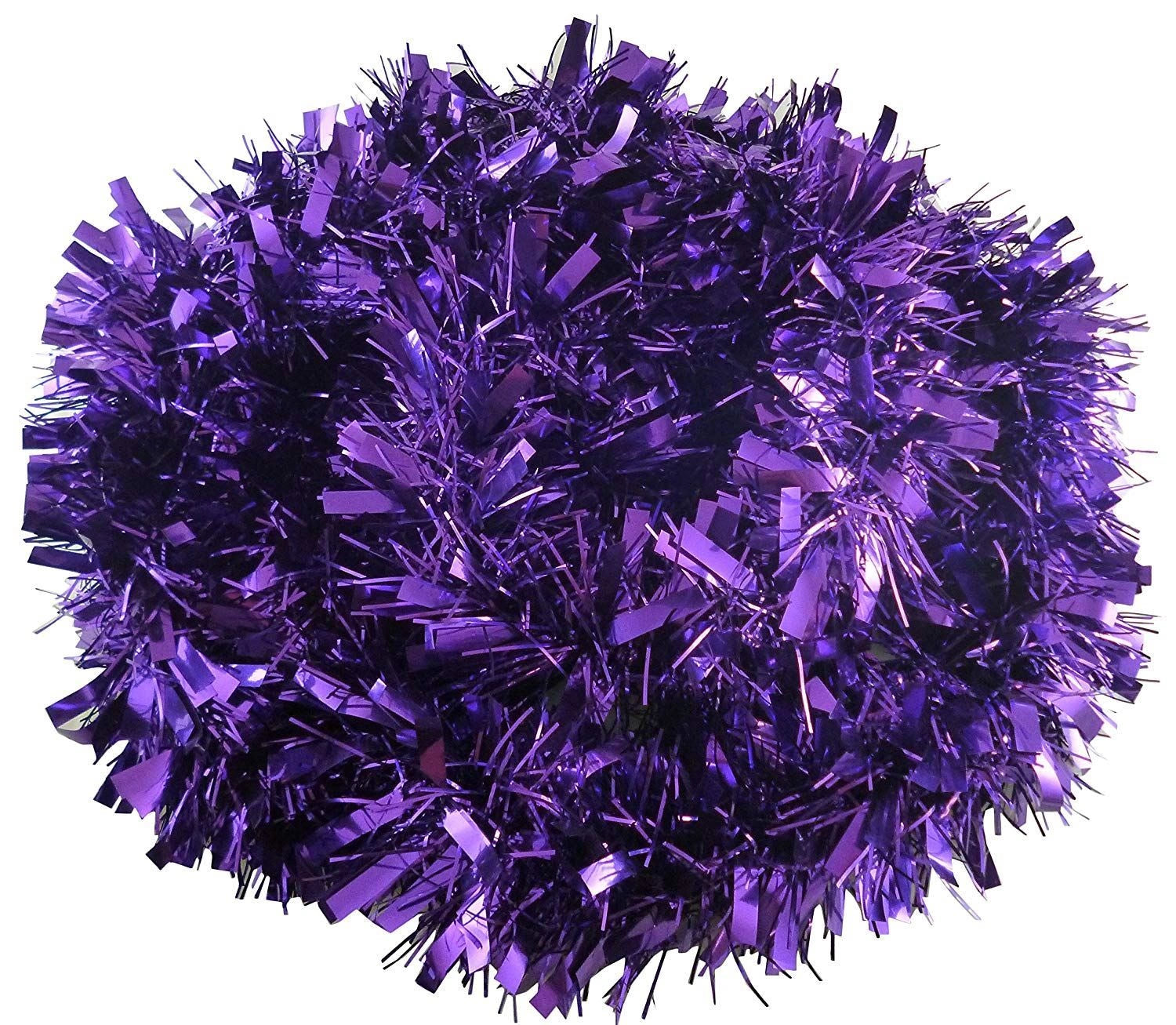 Purple Thick Chunky Luxury Christmas Tree Tinsel Garland Home Decoration 48pcs