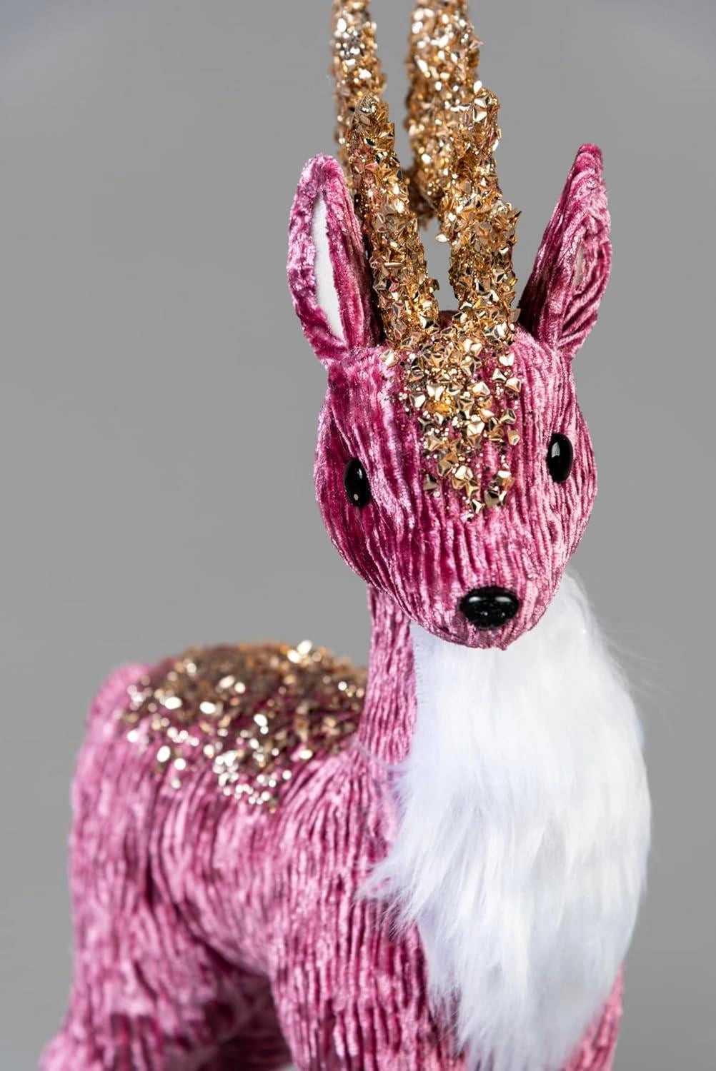 35Cm Burgundy Reindeer - Christmas Figurine