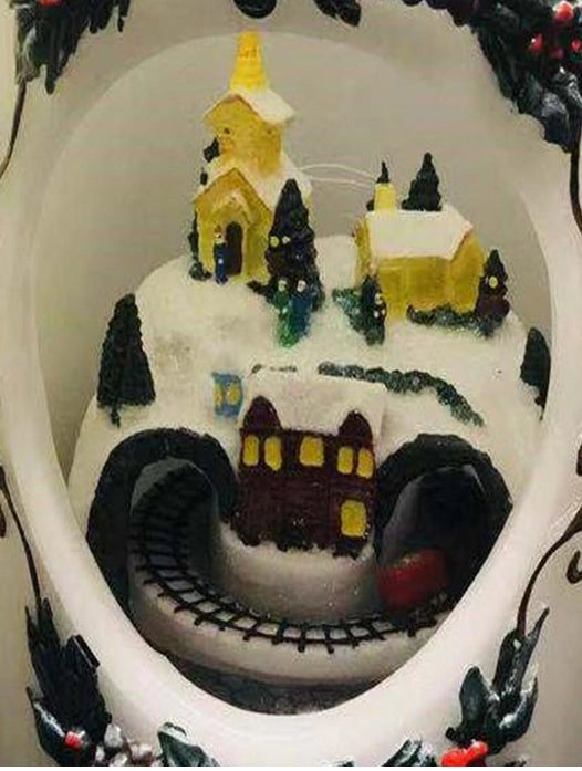 Musical LED Christmas Real Wax Candle Moving Train Figures Xmas Home Decorations