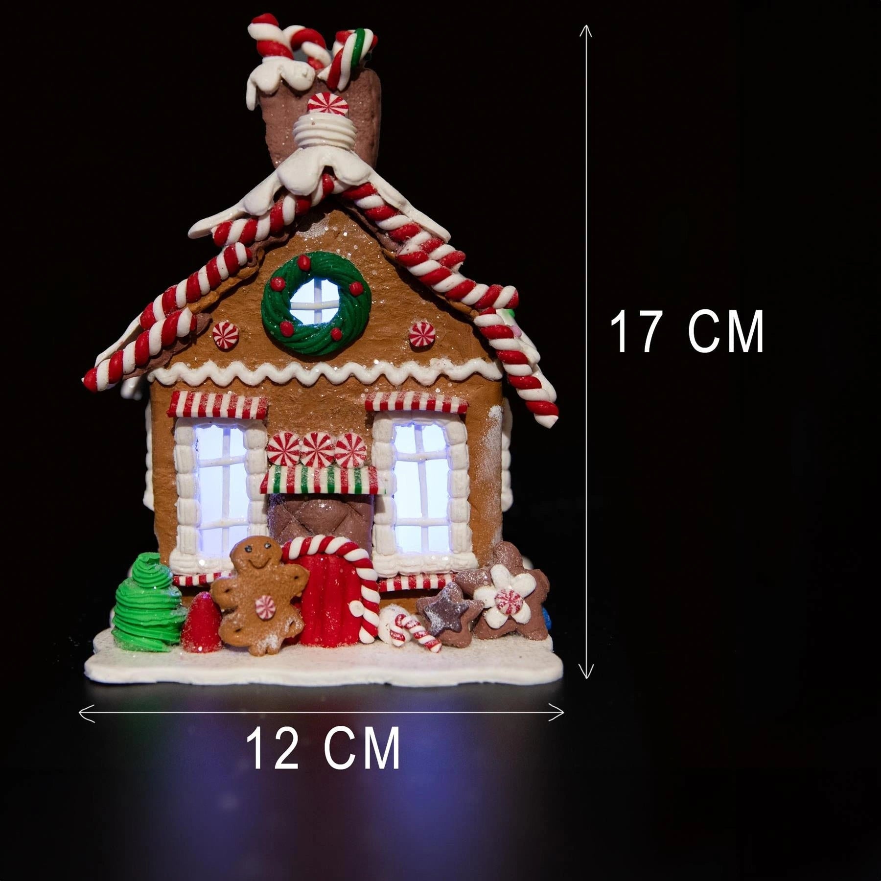 Ceramic Gingerbread Cookie Candy House-12 X 12 X 17Cm