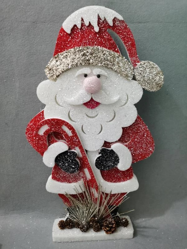 1x Red Santa Figure Christmas Tabletop 72cm Centerpiece Xmas Window Home Decor
