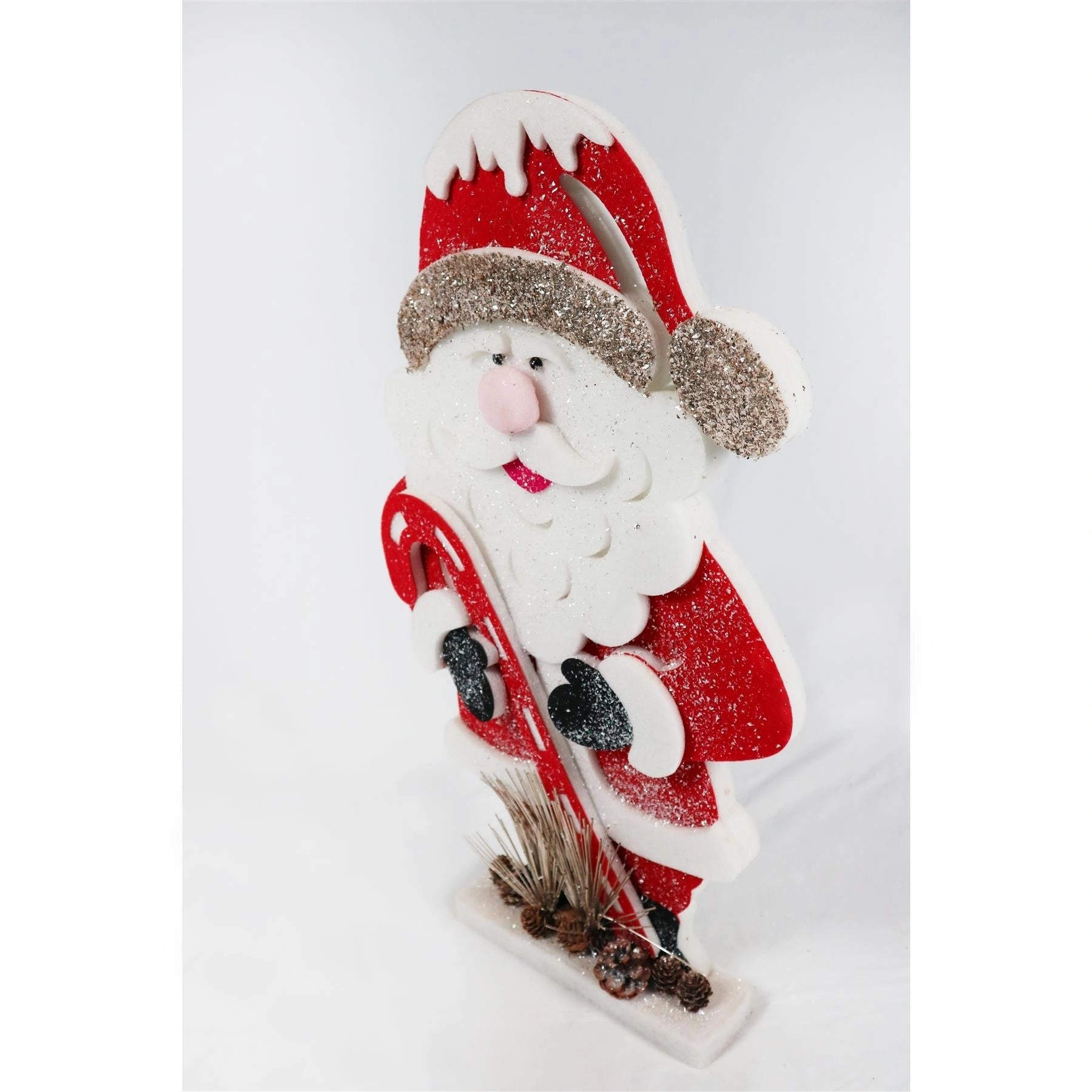 1x Red Santa Figure Christmas Tabletop 72cm Centerpiece Xmas Window Home Decor