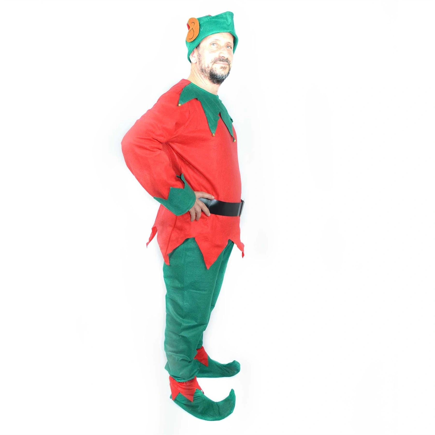 Men Ladies Elf Costume Adult Christmas Fancy Dress Xmas Santa Helper Outfit UK
