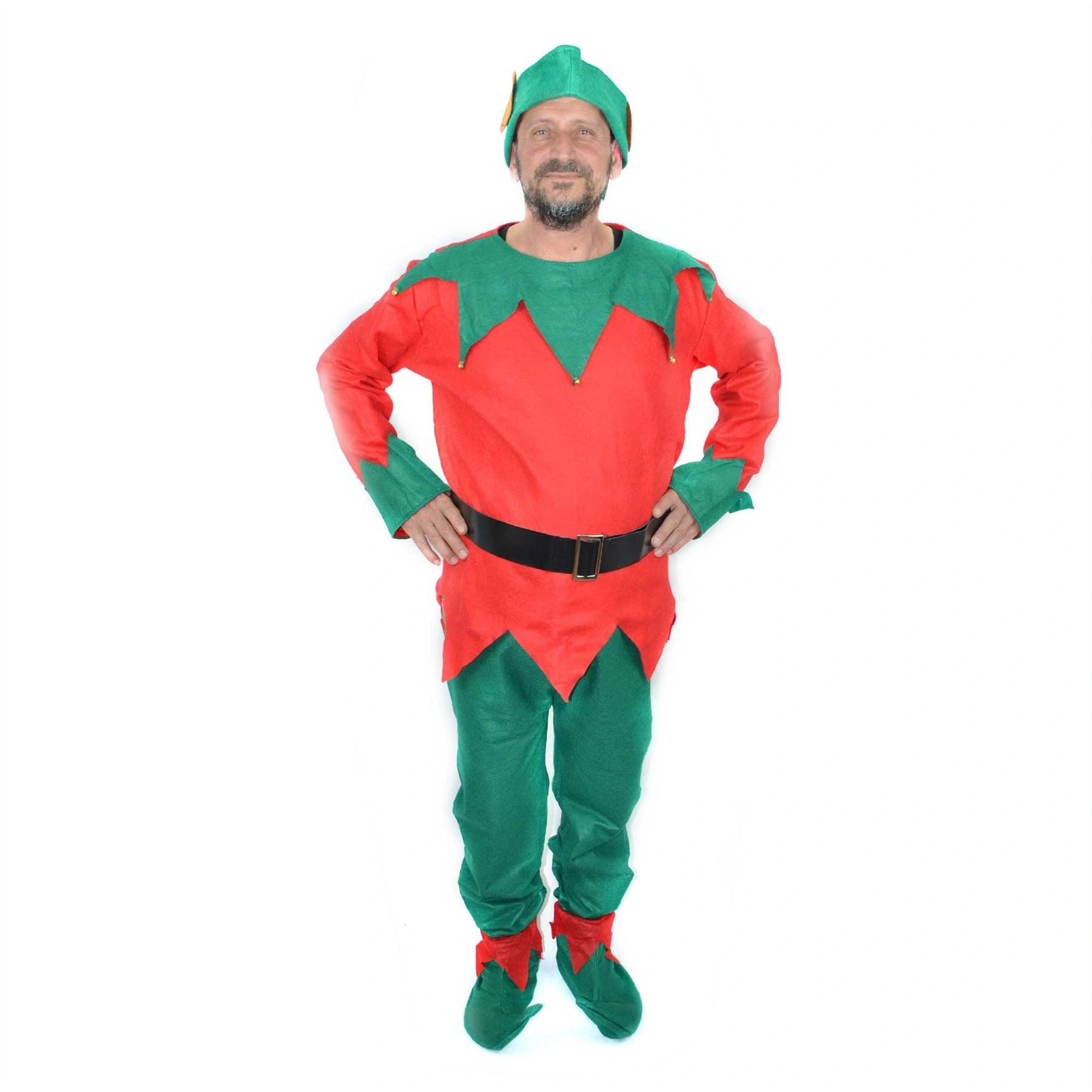 Men Ladies Elf Costume Adult Christmas Fancy Dress Xmas Santa Helper Outfit UK