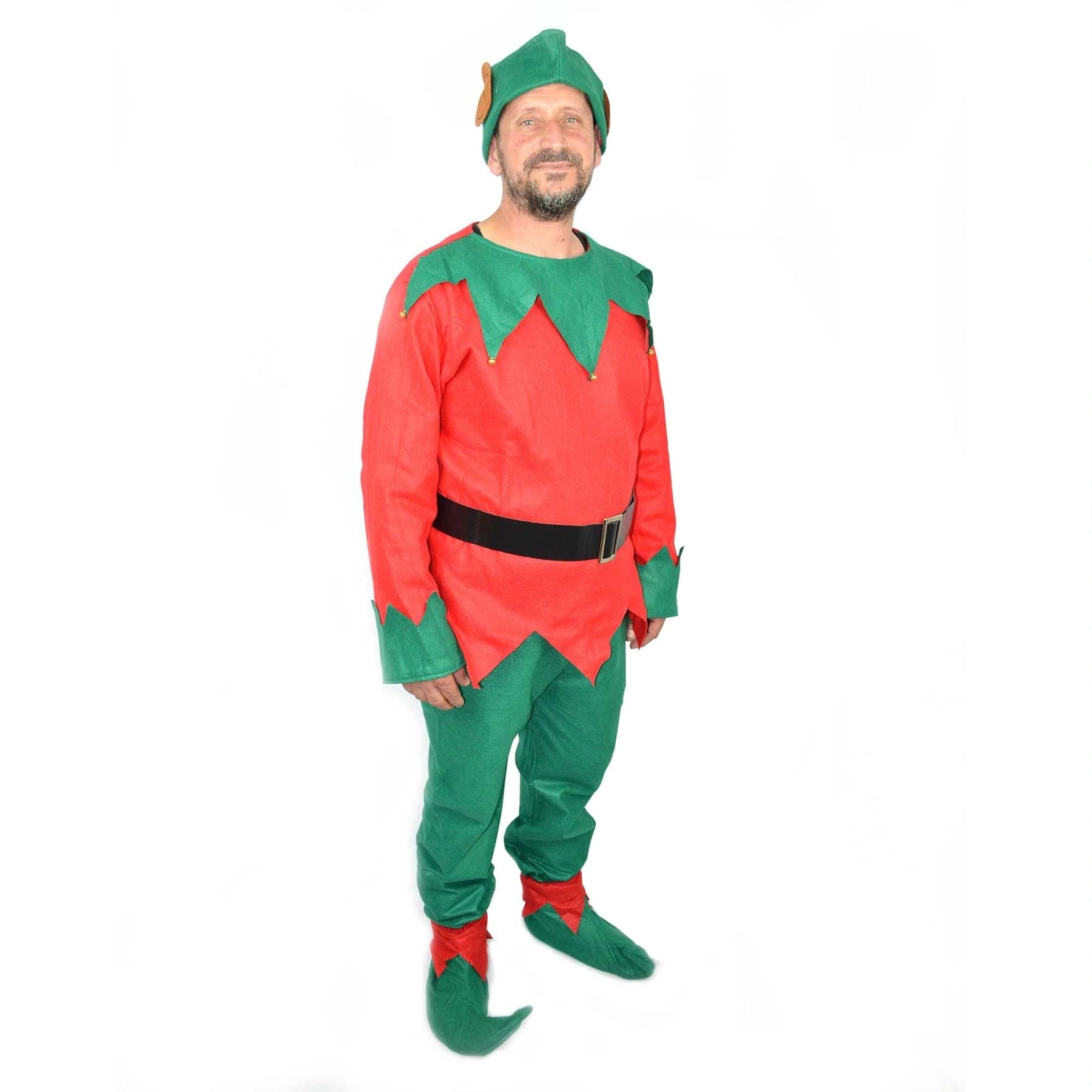 Men Ladies Elf Costume Adult Christmas Fancy Dress Xmas Santa Helper Outfit UK