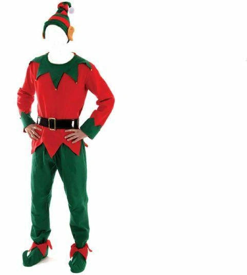 Christmas Elf Costume Adult Unisex One Size Xmas Fancy Dress Costume Party Dress