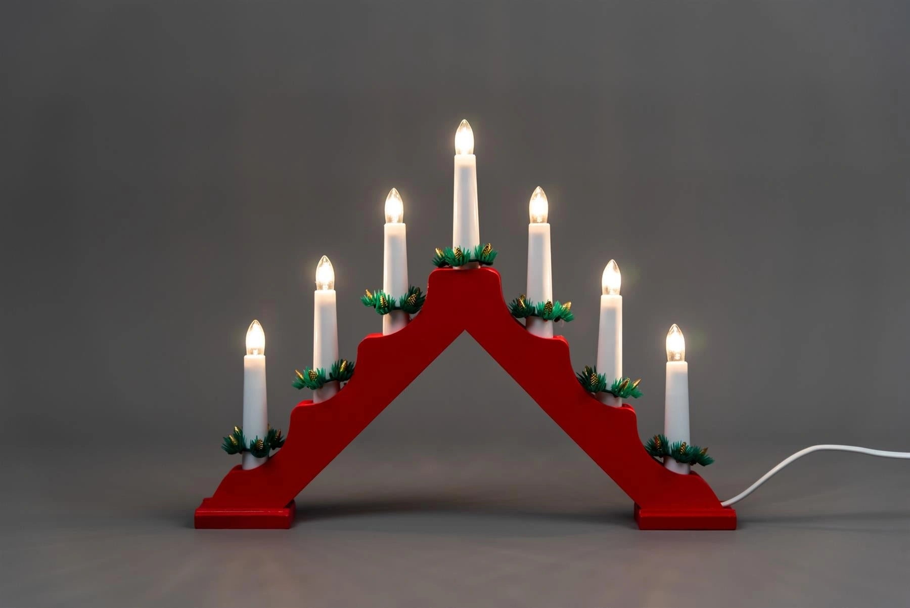 Christmas Candle Bridge Arch Wooden LED Pre Lit Xmas Window Home Decorations