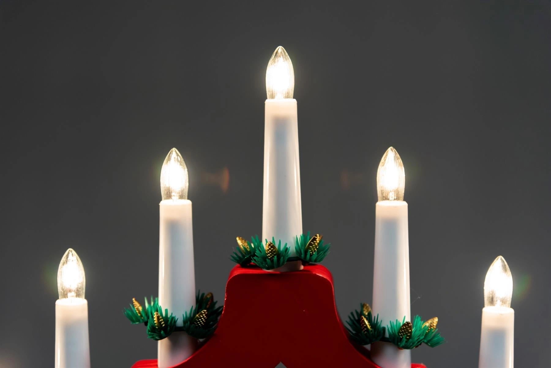 Christmas Candle Bridge Arch Wooden LED Pre Lit Xmas Window Home Decorations