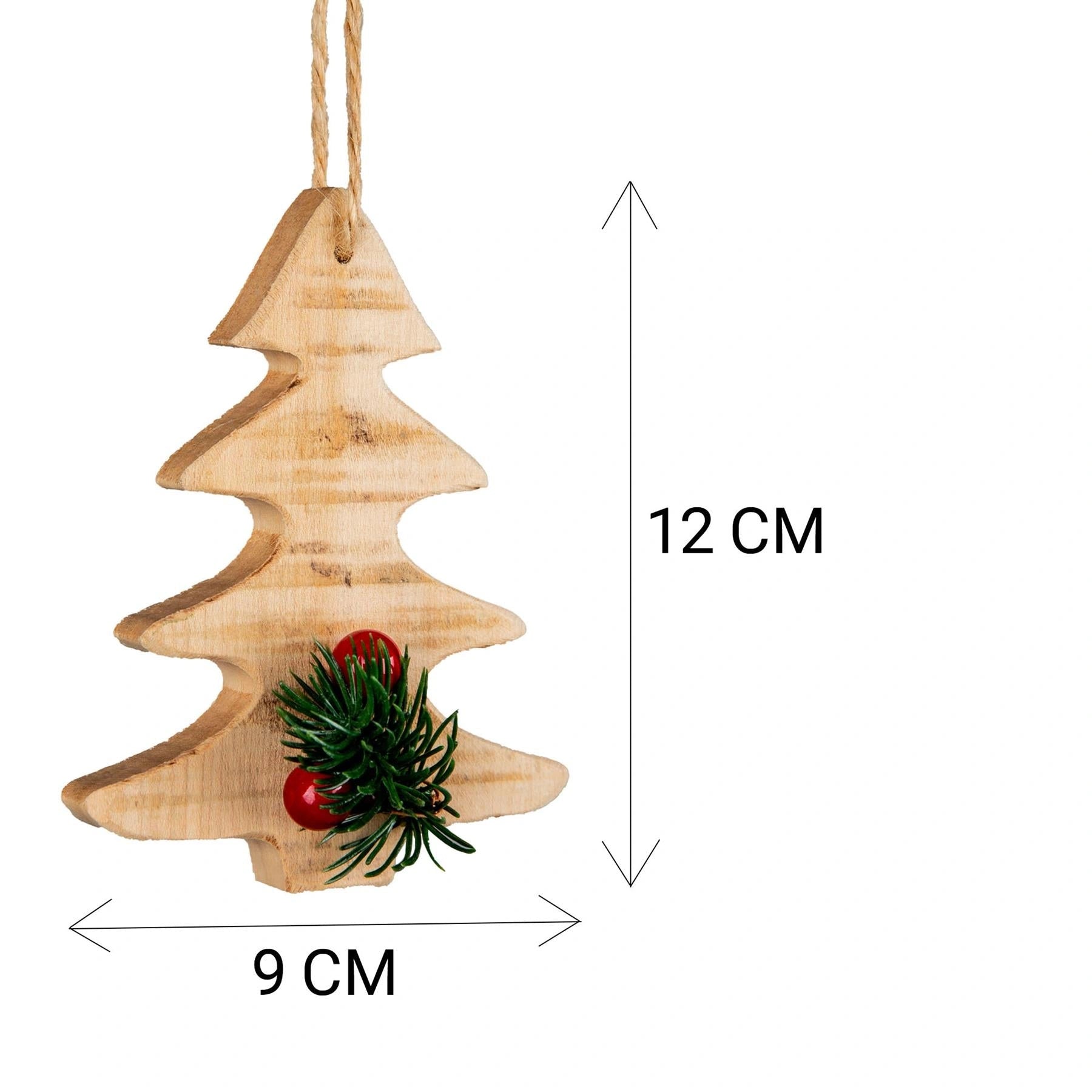 4pcs Wooden Pendants Christmas Tree Ornaments Wall Door Home Xmas Hanging Decor