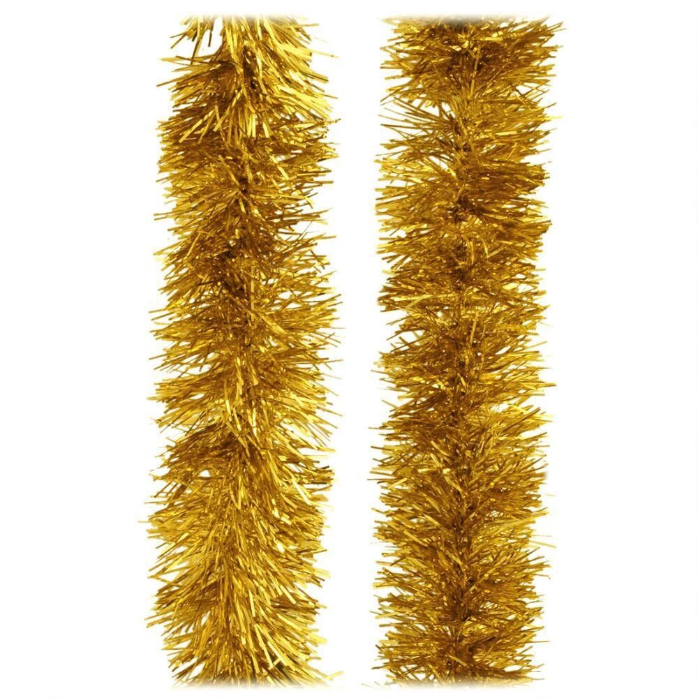 32 x Gold Thick Chunky Luxury Christmas Tree Tinsel Garland Home Xmas Decoration