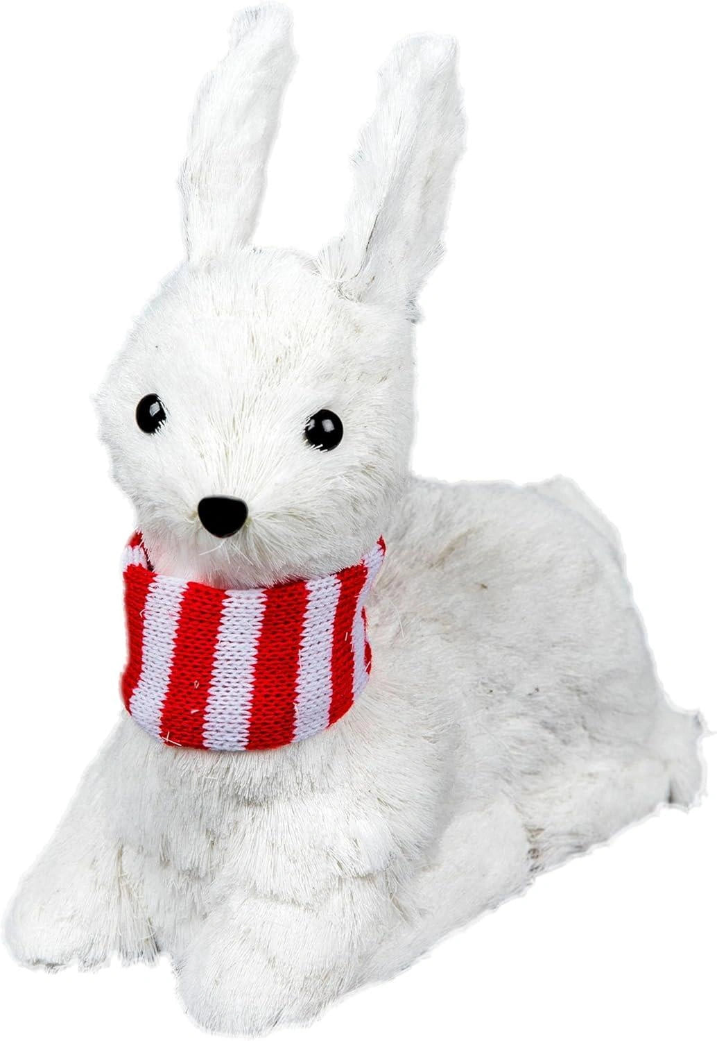 Christmas Figurine 20cm Lying Deer Tabletop Window Centerpiece Xmas Home Decor