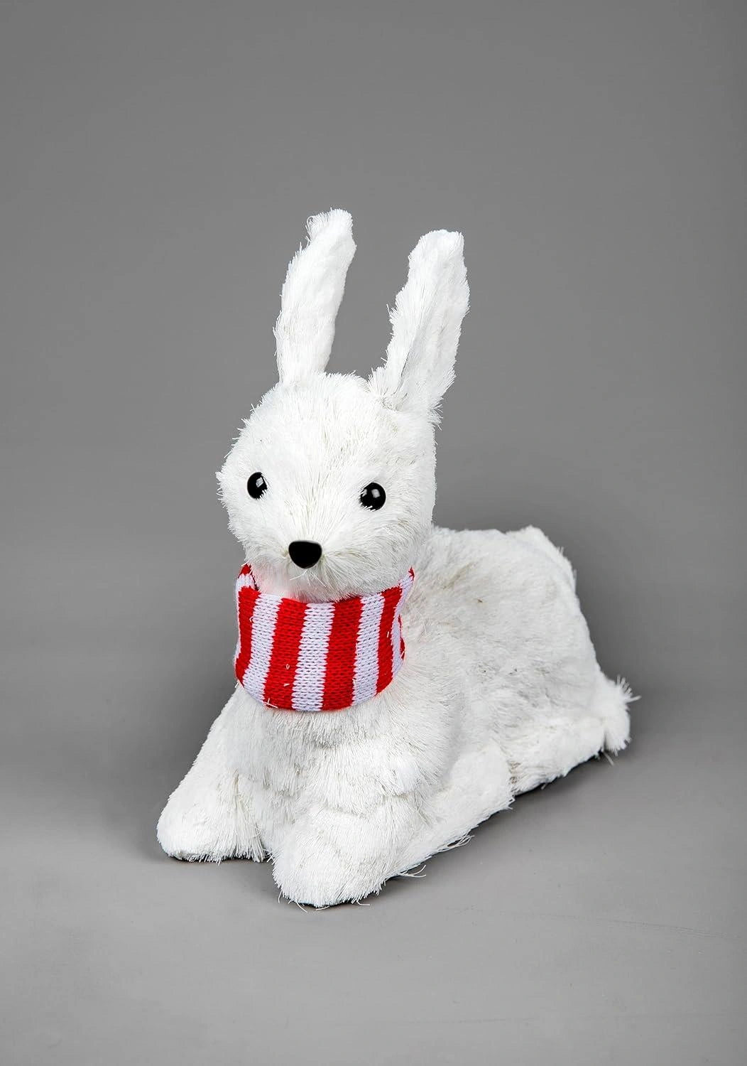 Christmas Figurine 20cm Lying Deer Tabletop Window Centerpiece Xmas Home Decor