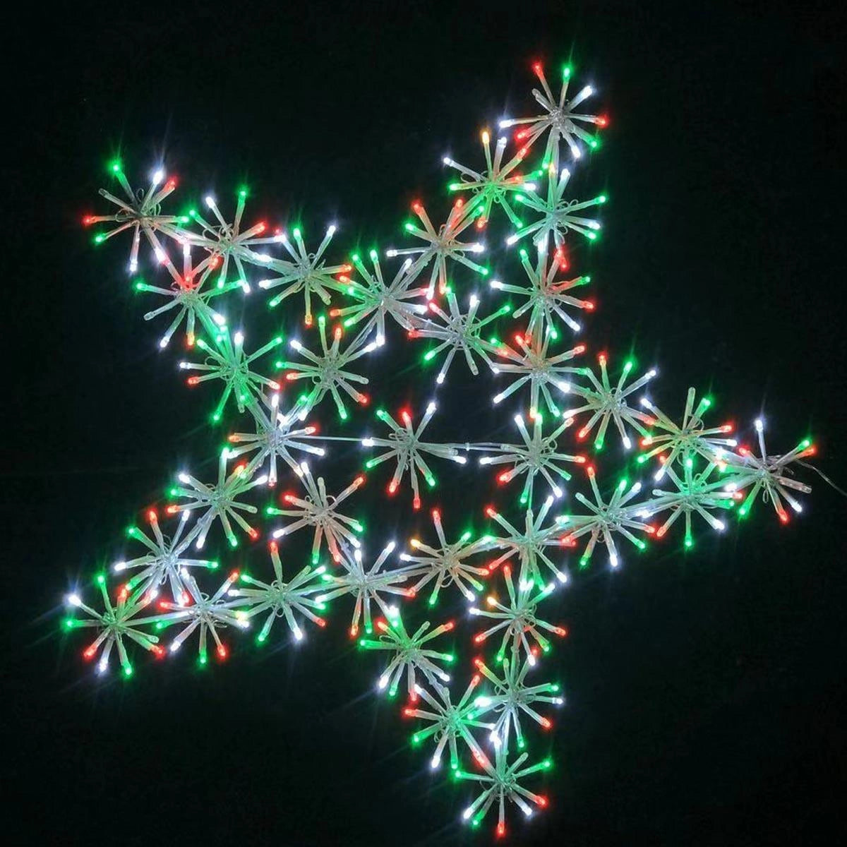 Christmas Silhouette LED Lights Twinkling Starburst Outdoor Xmas Home Decor 60cm