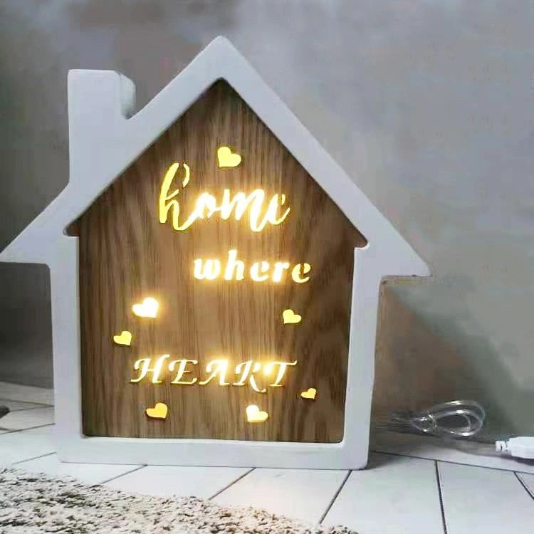 Christmas Wooden Pre-Lit Home Frame Wall Window Hanging LED Xmas Decorations