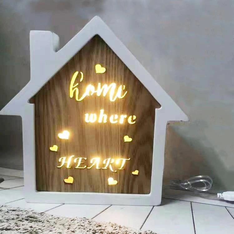 Christmas Wooden Pre-Lit Home Frame Wall Window Hanging LED Xmas Decorations