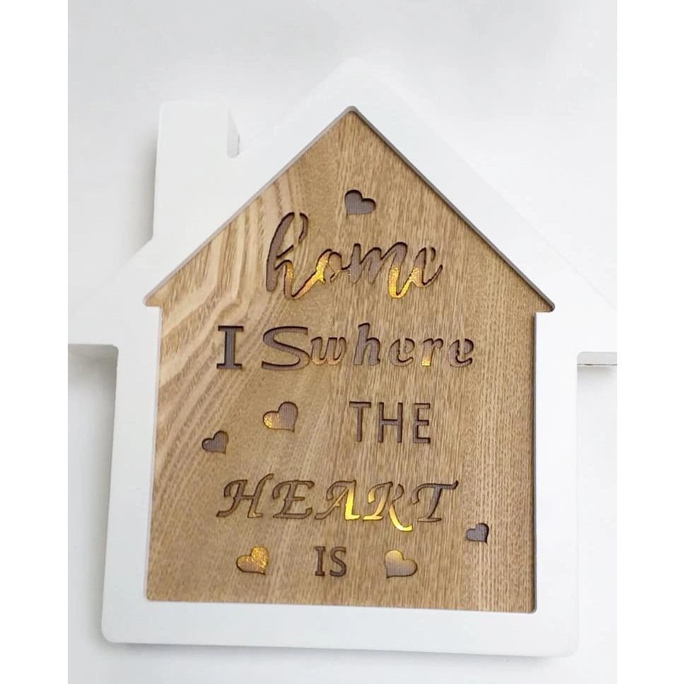 Christmas Wooden Pre-Lit Home Frame Wall Window Hanging LED Xmas Decorations