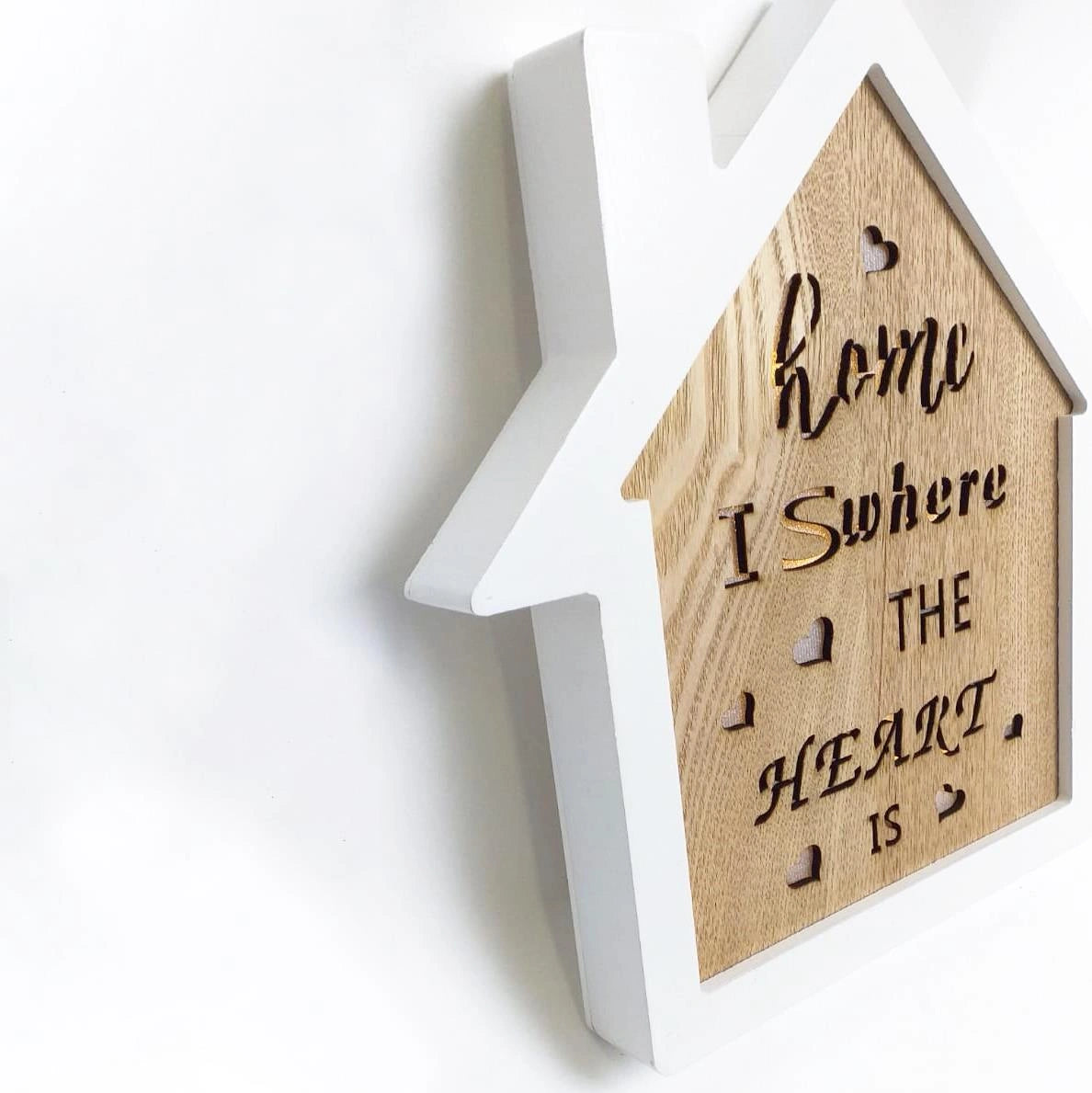 Christmas Wooden Pre-Lit Home Frame Wall Window Hanging LED Xmas Decorations