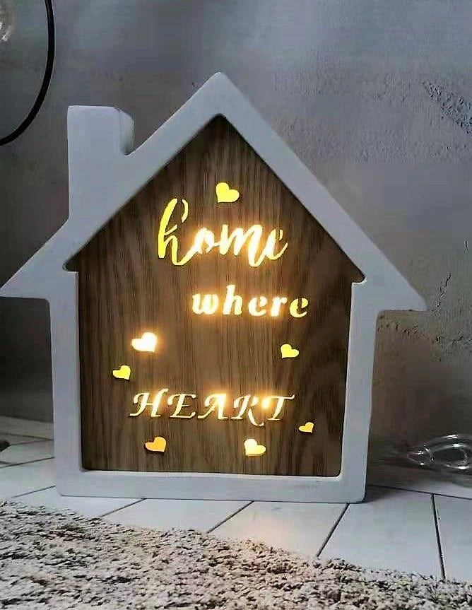 Christmas Wooden Pre-Lit Home Frame Wall Window Hanging LED Xmas Decorations