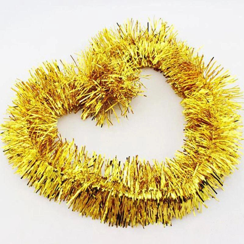 8 x Gold Thick Chunky Luxury Christmas Tree Tinsel Garland Home Xmas Decoration