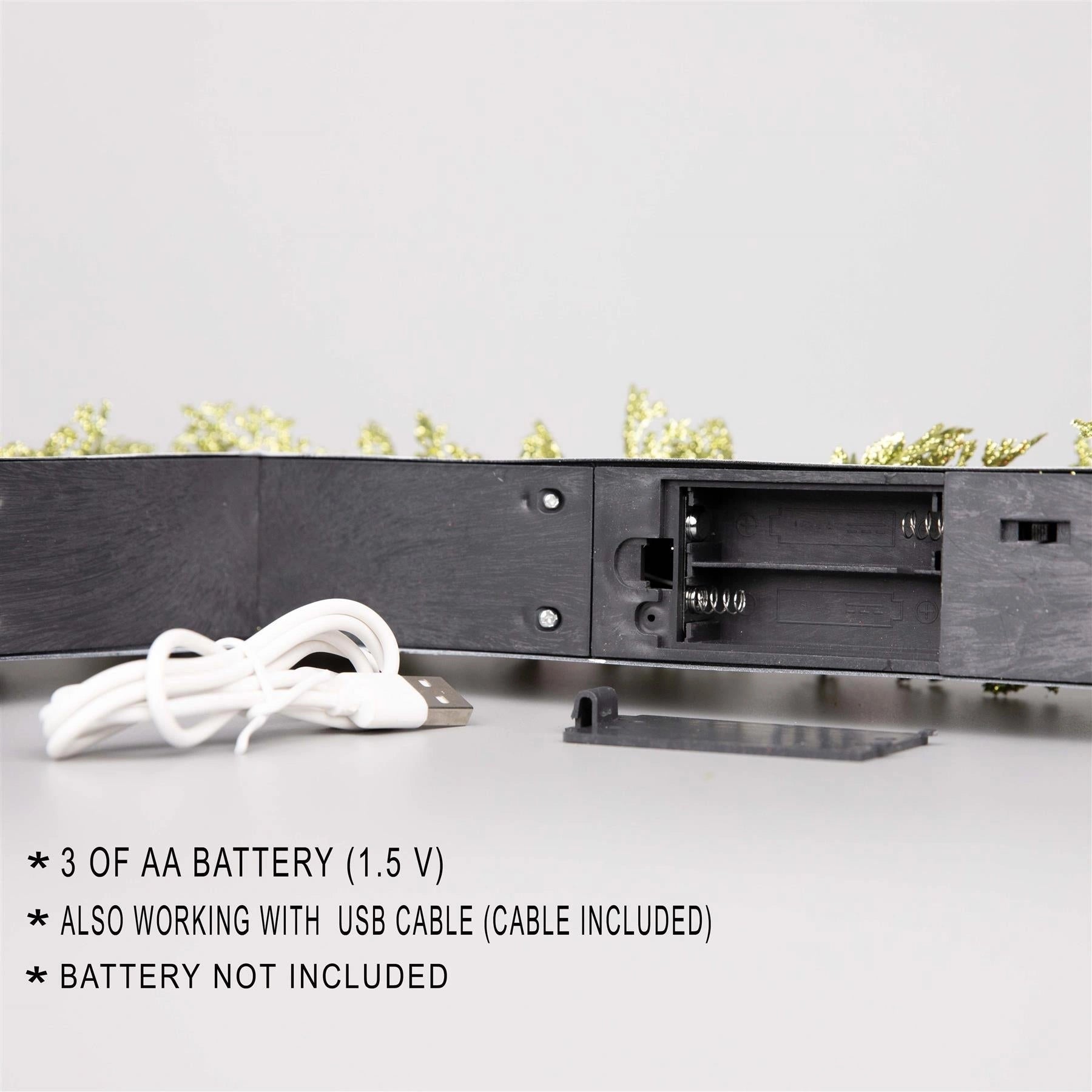 Pre-Lit Christmas Candle Bridge Arch LED Light B/O Window Table Xmas Home Decor