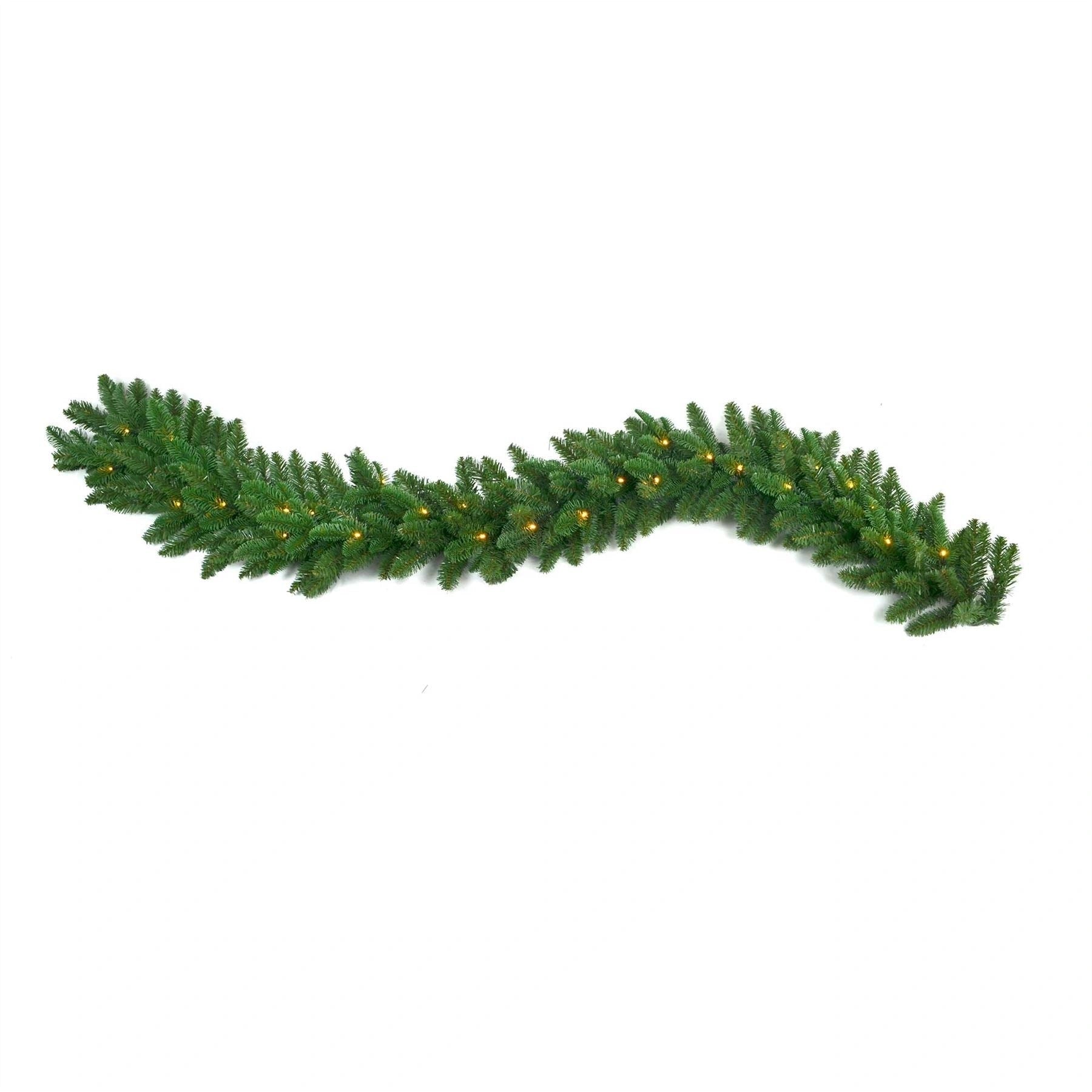 Christmas Xmas Garland Pre Lit Decorations With Various Tips Fireplace Decor 2m