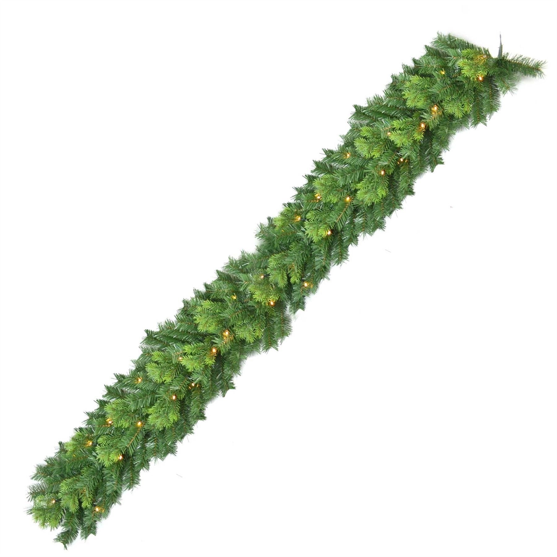Christmas Xmas Garland Pre Lit Decorations With Various Tips Fireplace Decor 2m