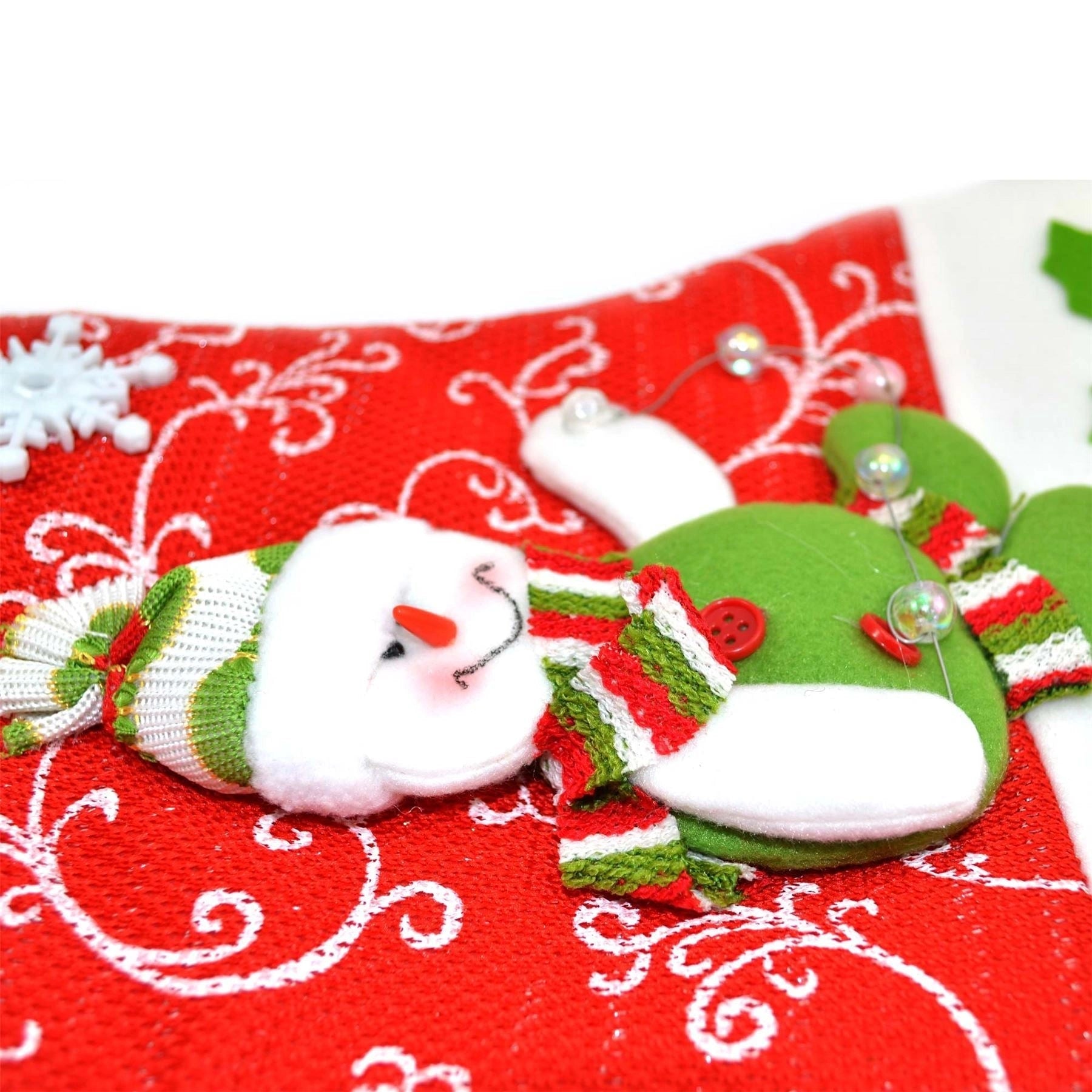 Christmas Santa Stocking Designer Green Socks Xmas Party Home Events Decorations